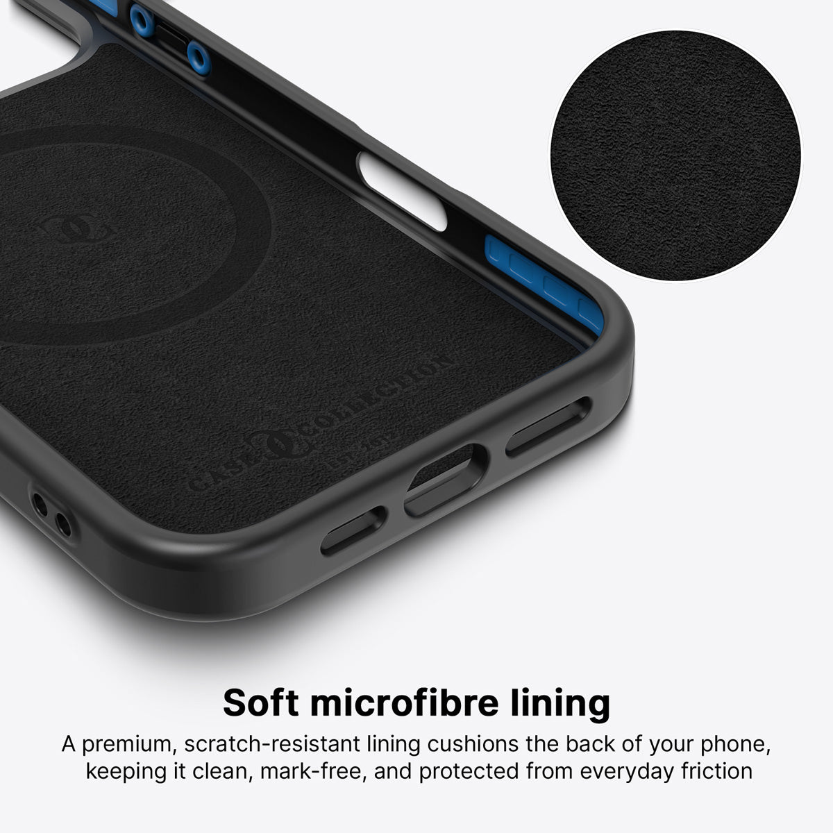 iPhone 16 Pro Max case interior – Modernist Muse microfibre lining