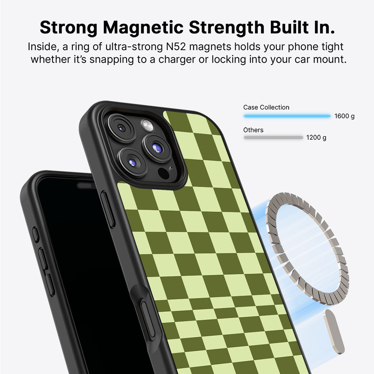 iPhone 16 Pro Max MagSafe case – Olive Meadow design