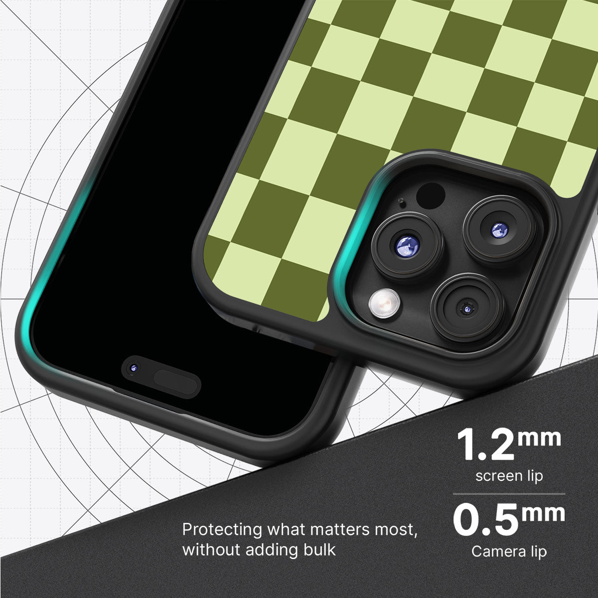 Olive Meadow slim iPhone 16 Pro Max phone case