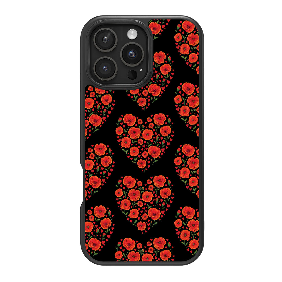 Poppy Heart - iPhone 16 Pro Max Case #case type_core (magsafe), #case type_core (non magsafe)