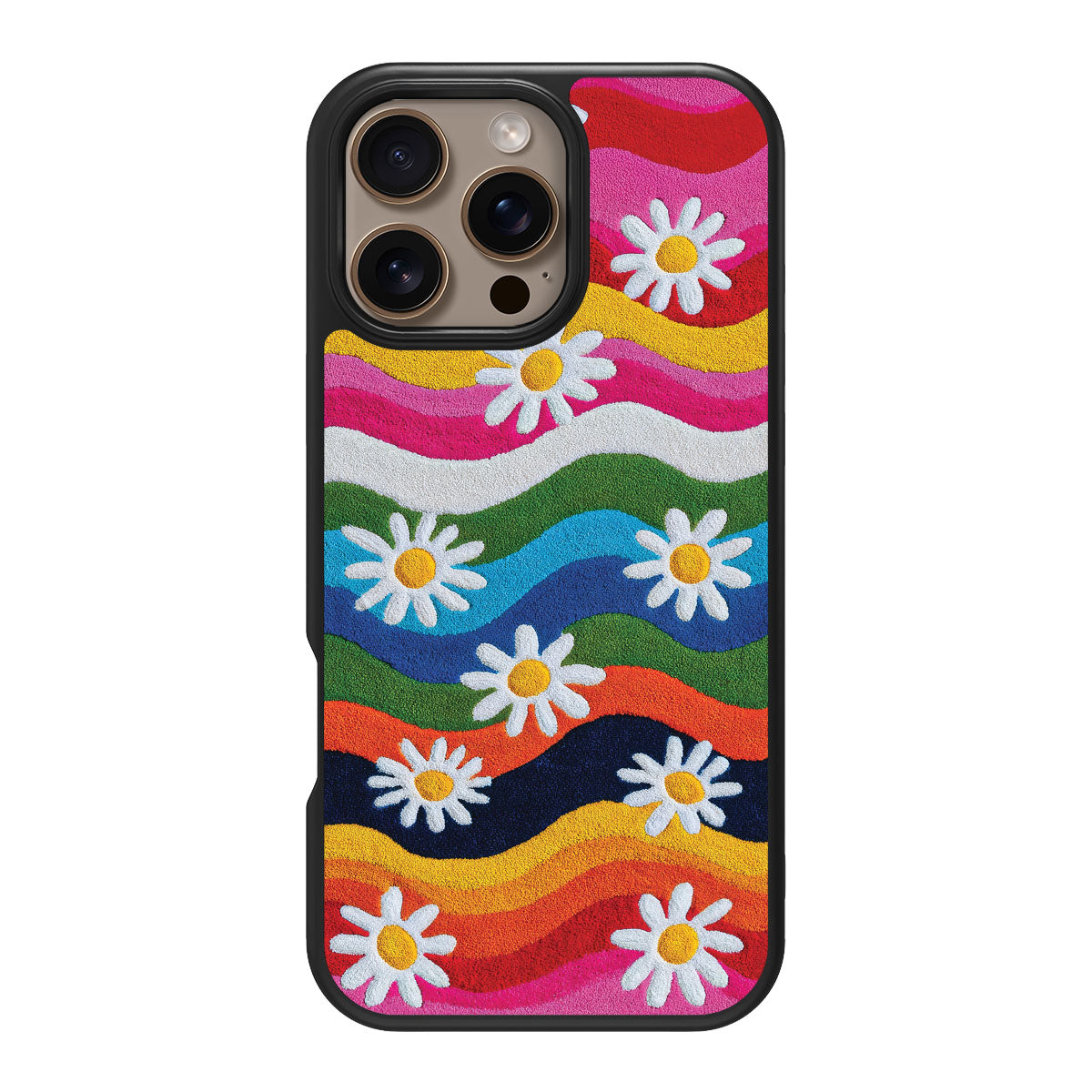 iPhone 16 Pro Max Case with MagSafe – Rainbow Daisy