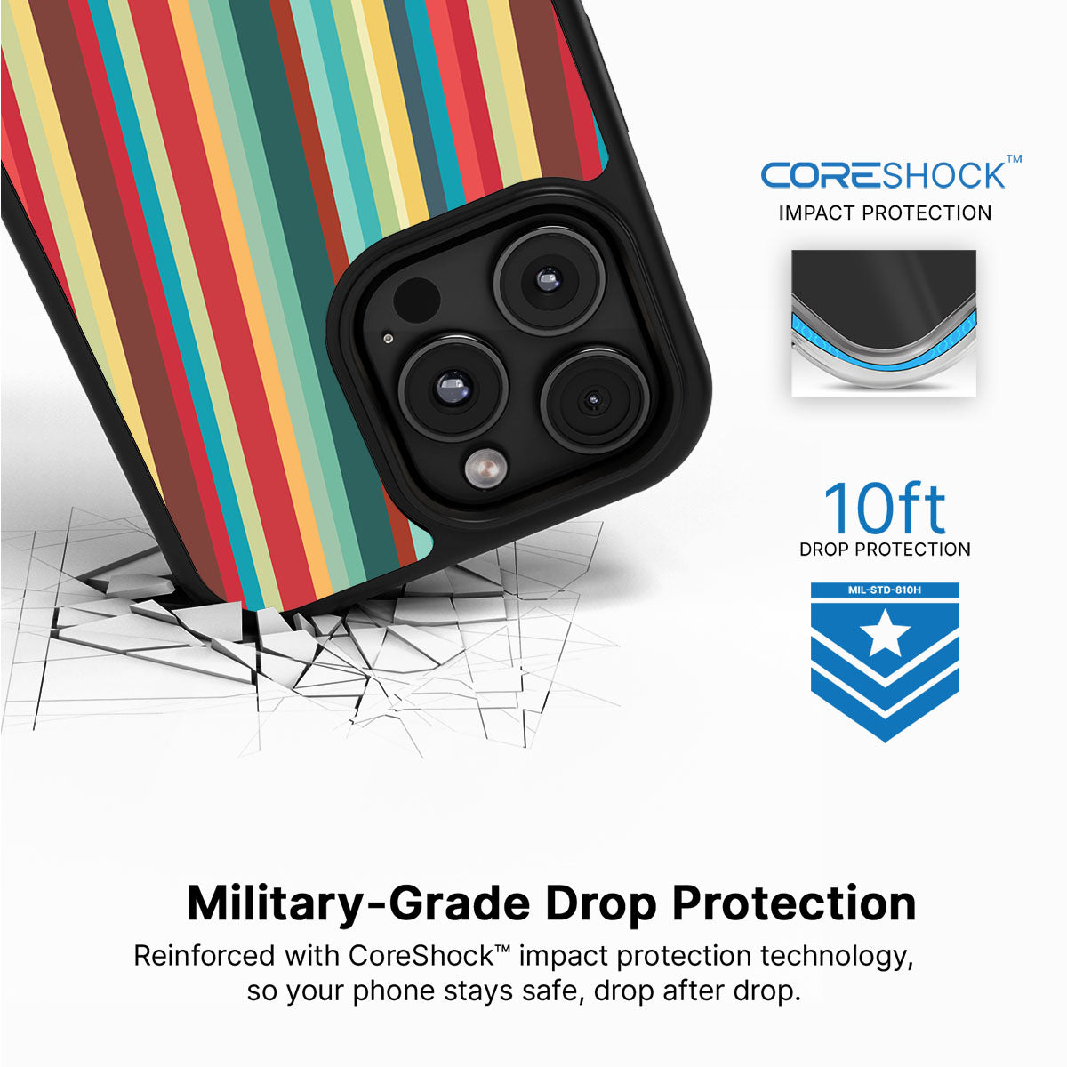 Retro Stripes - iPhone 17 Pro Max Case