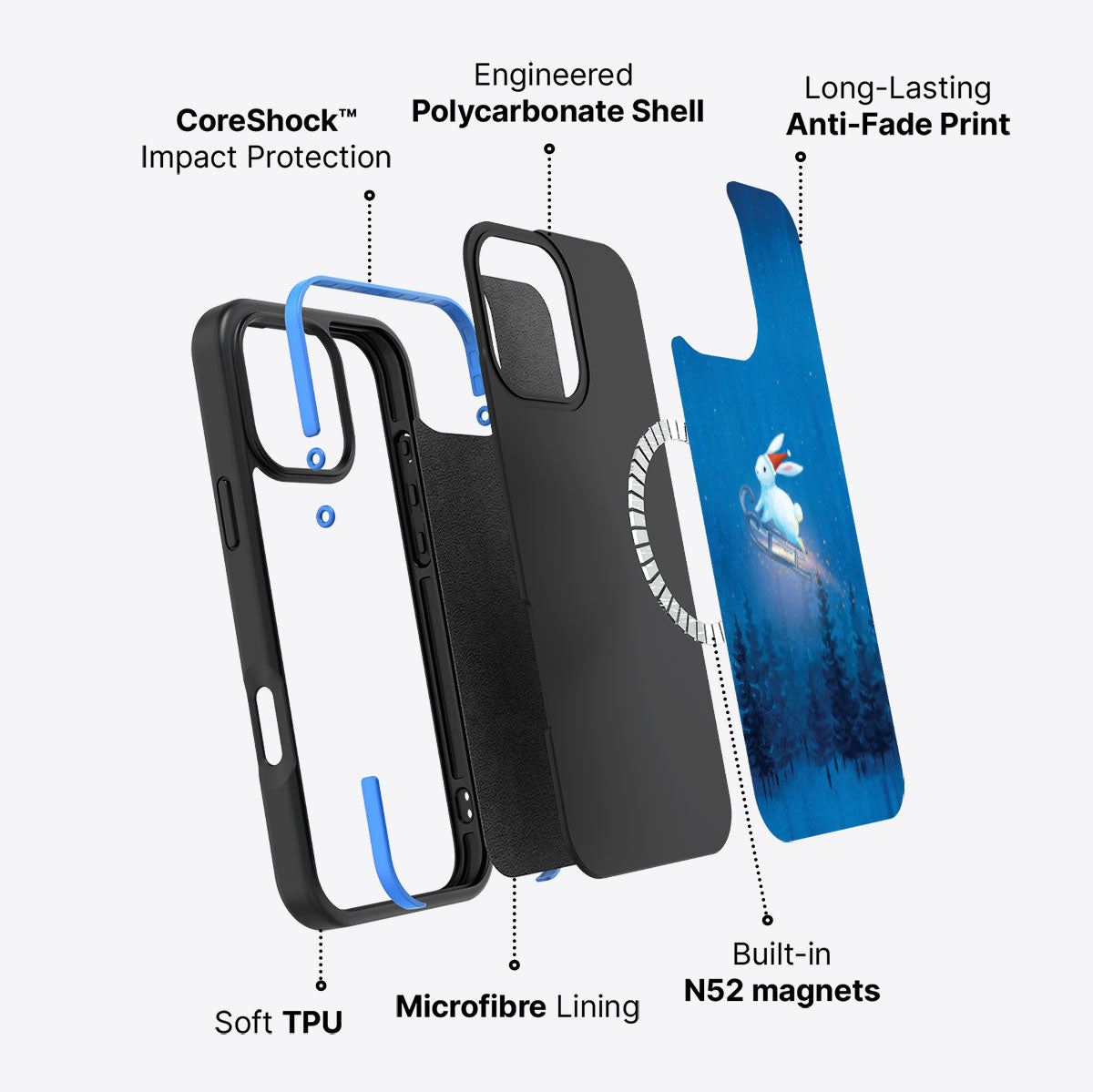 Santa Bunny - iPhone 16 Pro Max Case #case type_core (magsafe)