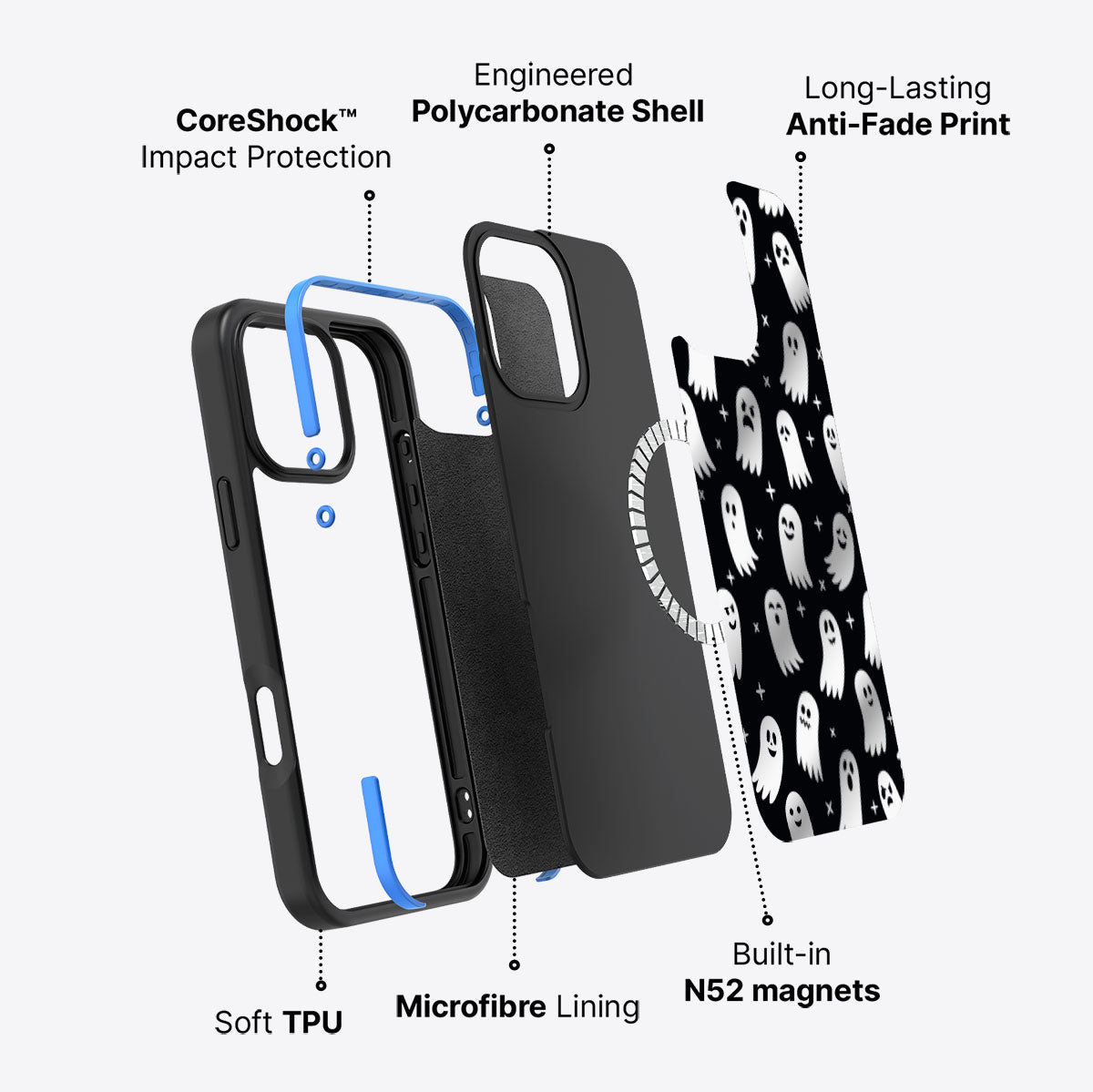 Spooky Spirits - iPhone 16 Pro Max Case #case type_core (magsafe)