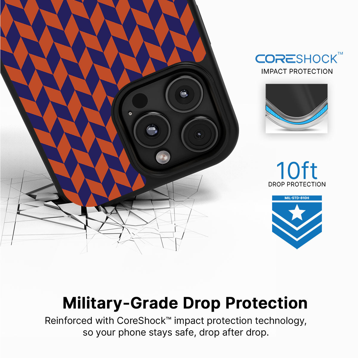 Twilight Chevron - iPhone 16 Pro Max Case #case type_core (magsafe), #case type_core (non magsafe)