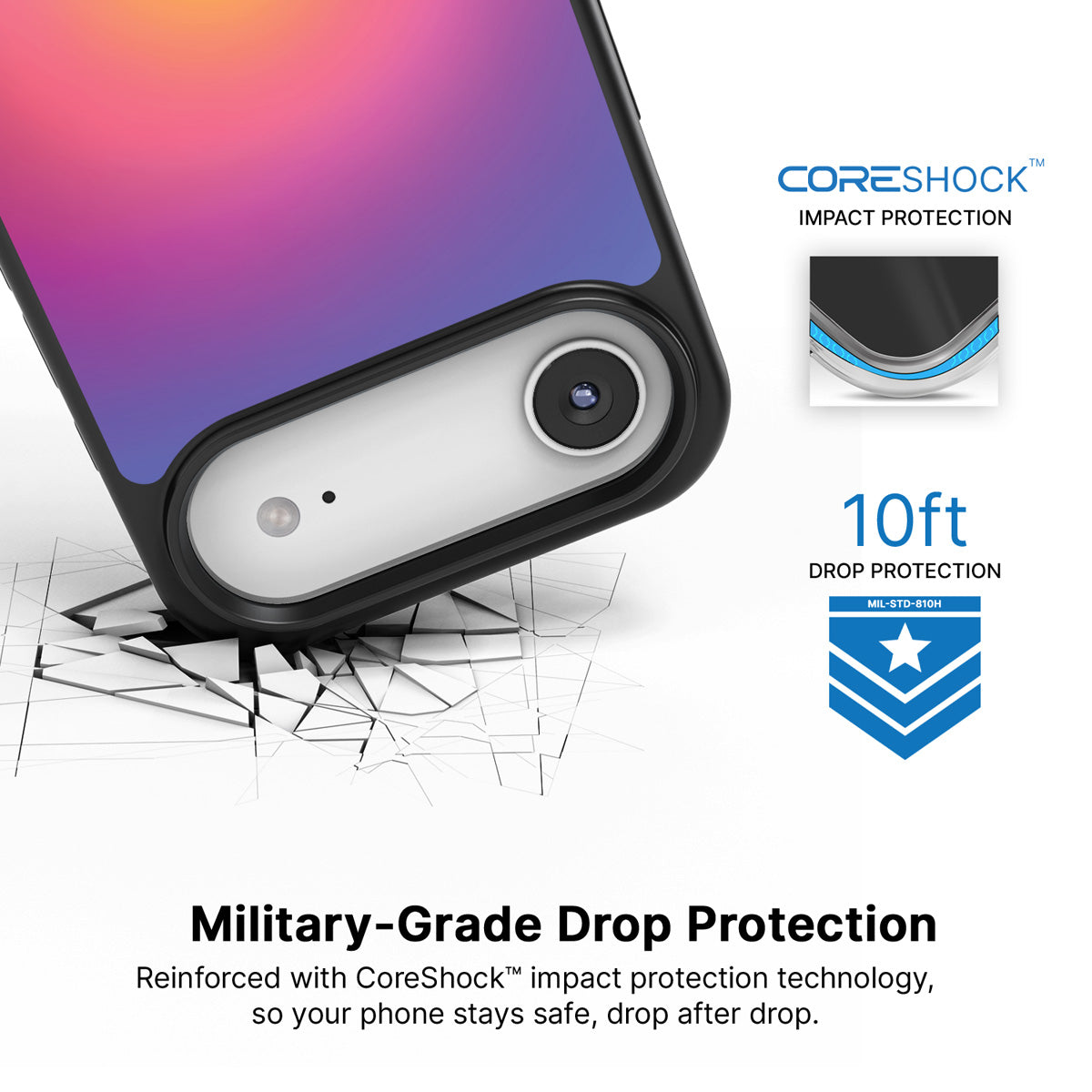 Aura Glow iPhone Air case with drop protection