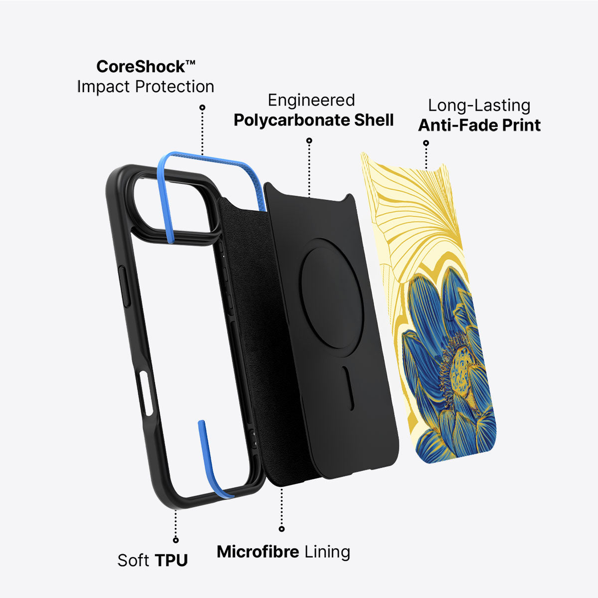 Blue Lotus - iPhone 17 Air Case #case type_core (non magsafe)