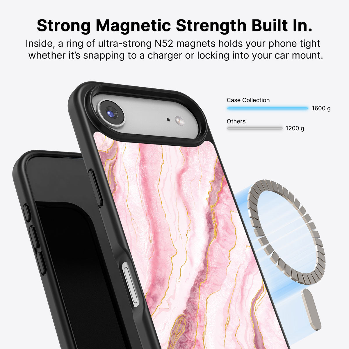 Blushed Marble - iPhone 17 Air Case, #case type_core (magsafe)