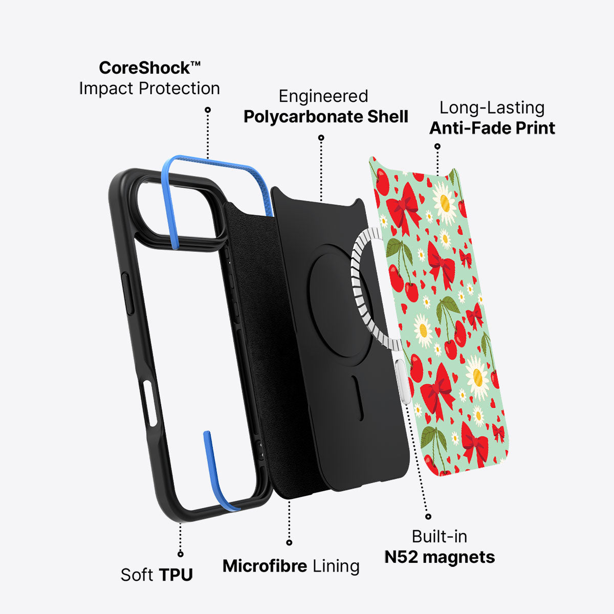 Blushing Bows - iPhone 17 Air Case #case type_core (magsafe)