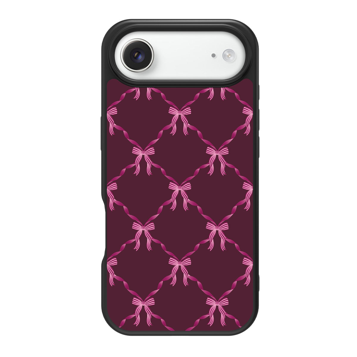 Bordeaux Bow design back view – iPhone Air case