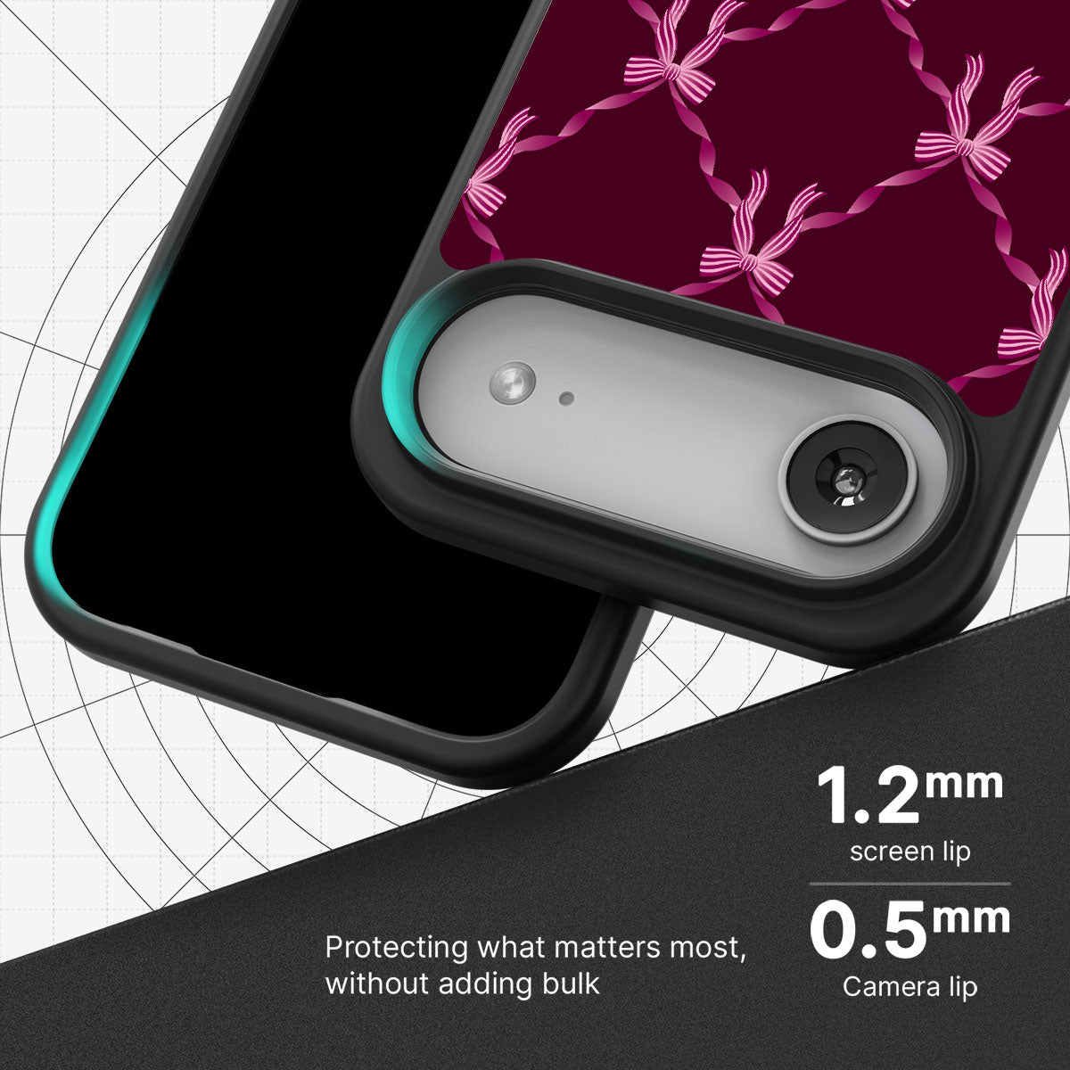 Bordeaux Bow - iPhone 17 Air Case #case type_core (magsafe), #case type_core (non magsafe)