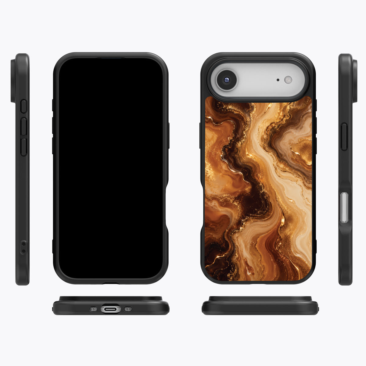 Caramel Swirl iPhone Air case cover – multi-angle view