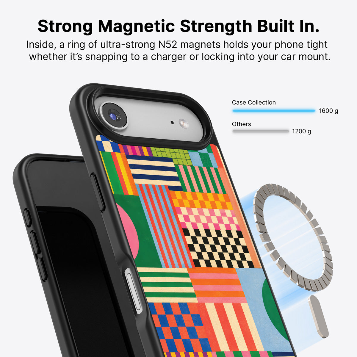 iPhone Air MagSafe case – Carnival Quilt design
