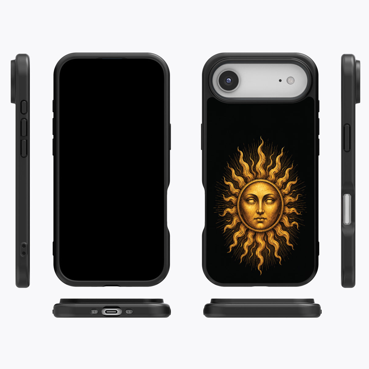Celestial Sun iPhone Air case cover – multi-angle view
