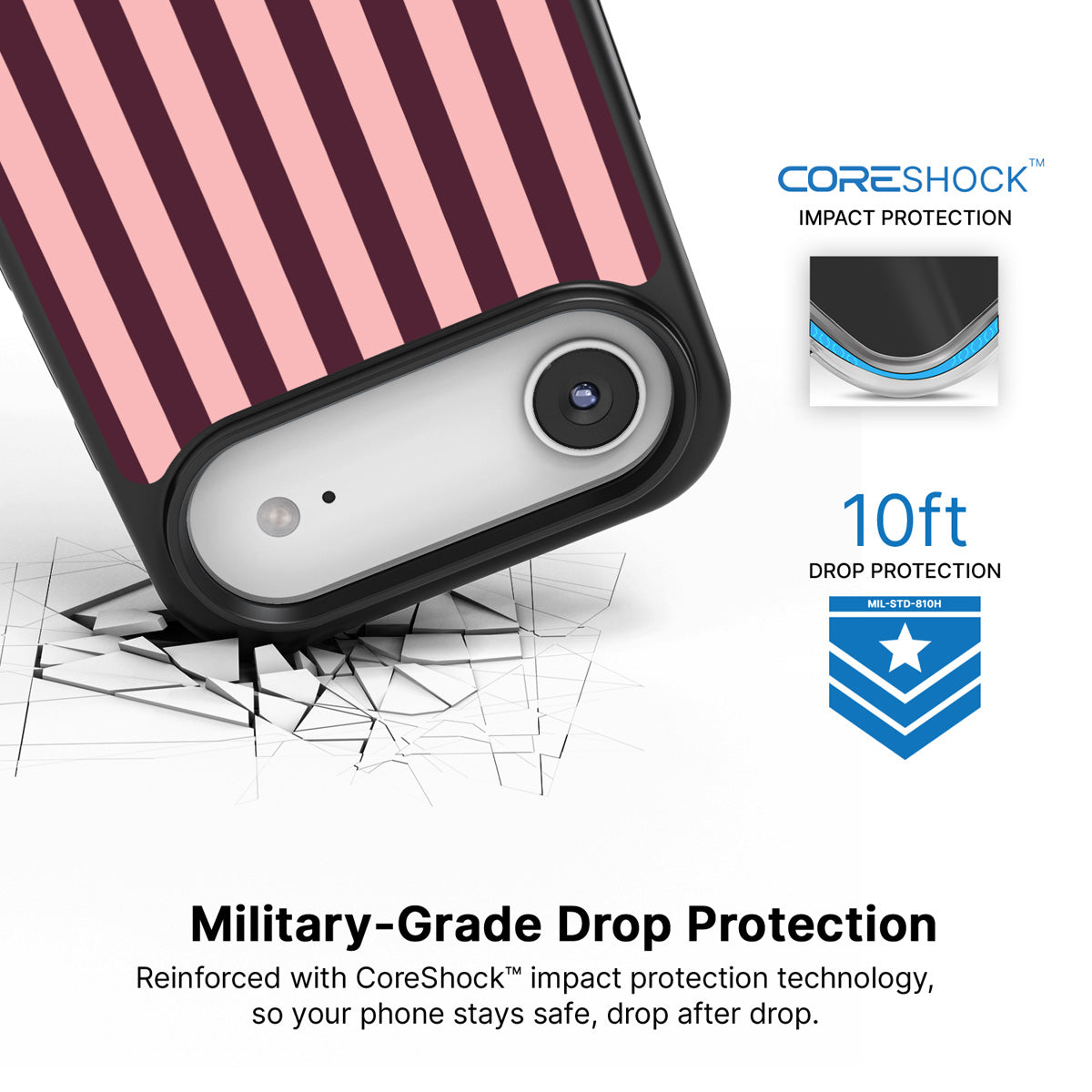 Claret Awning iPhone Air case with drop protection