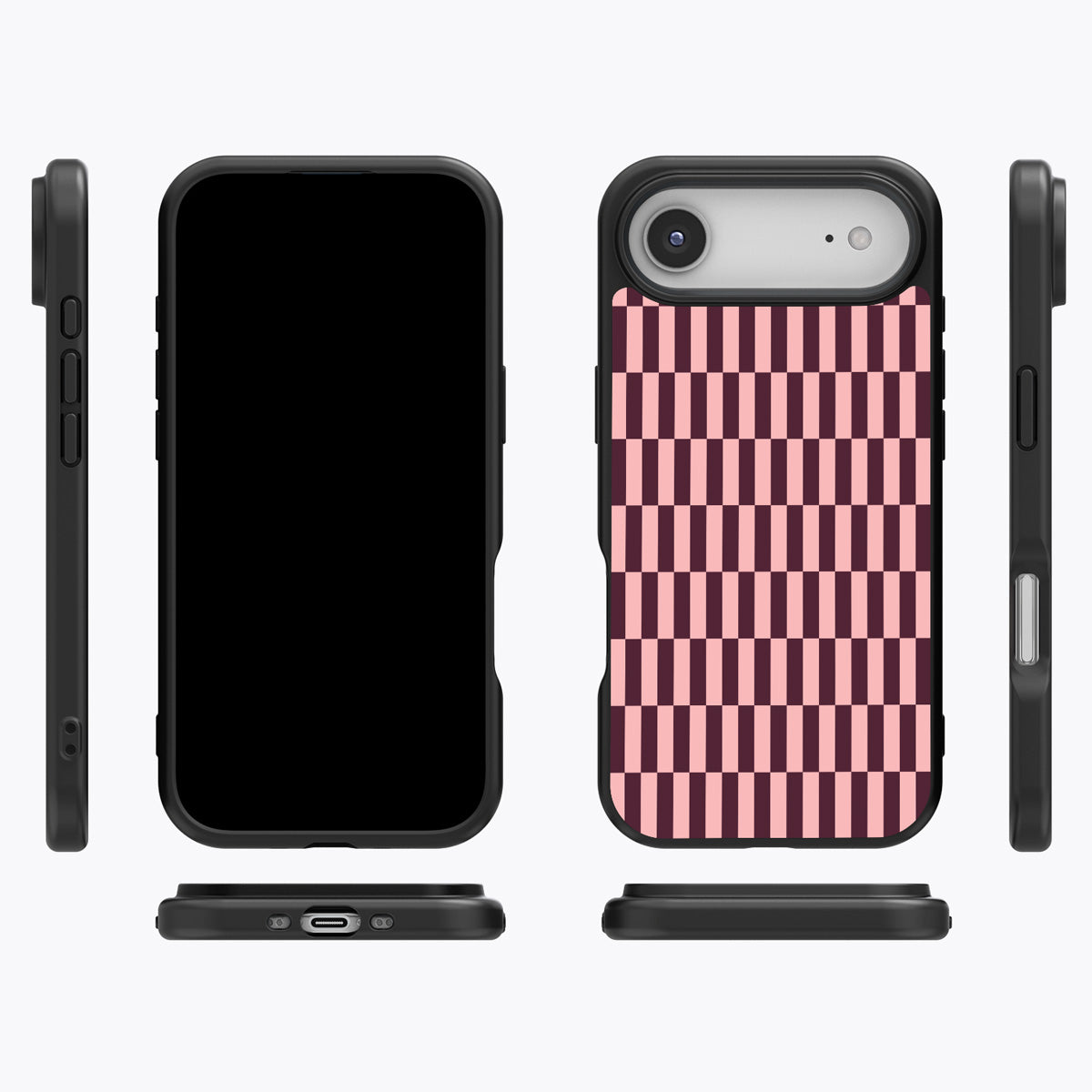 Claret Stack iPhone Air case cover – multi-angle view