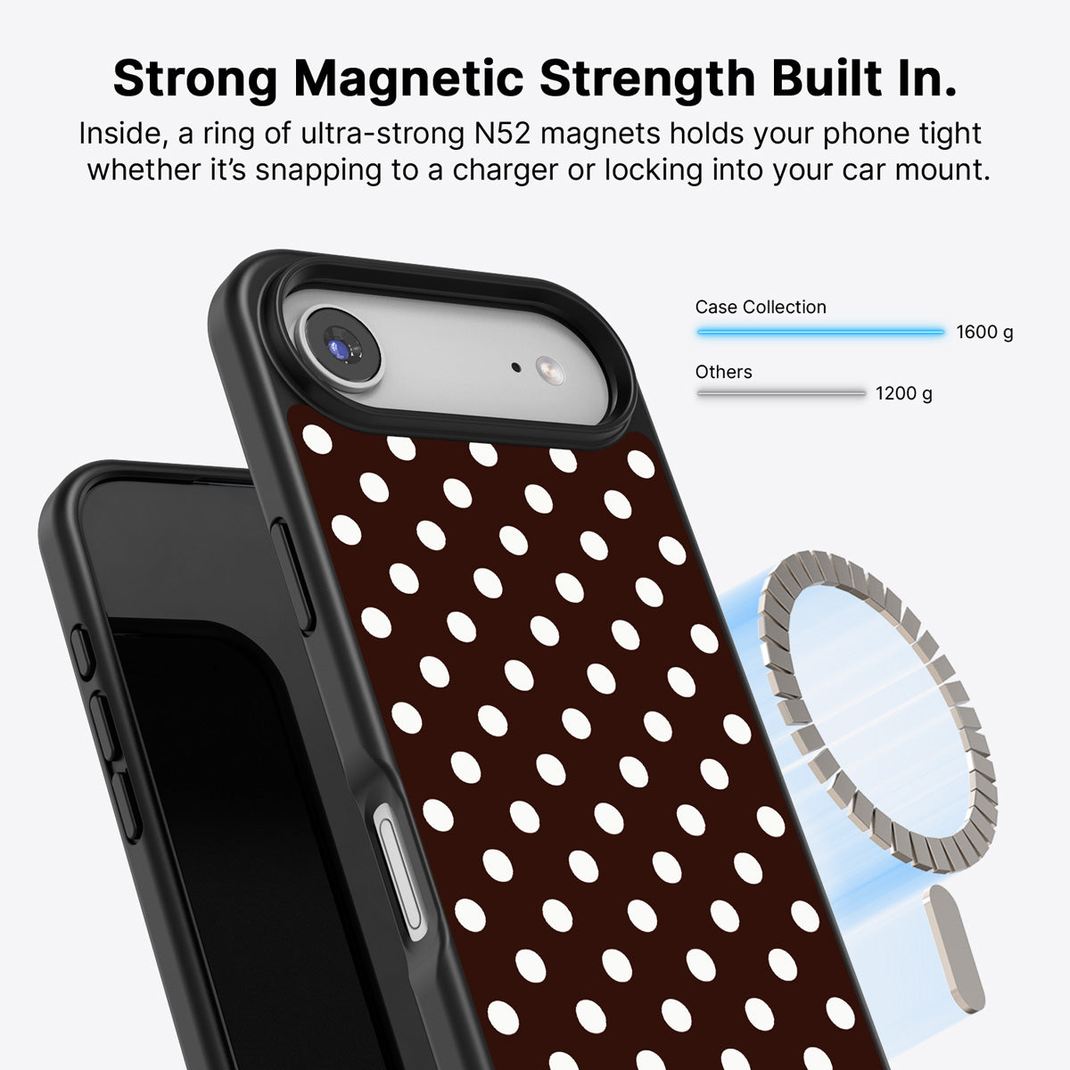 iPhone Air MagSafe case – Cocoa Confetti design