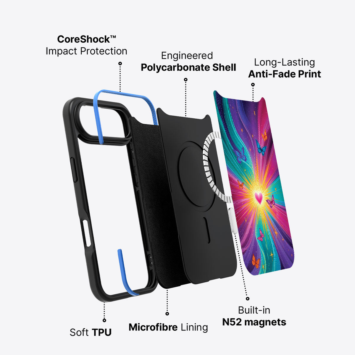 iPhone Air Case with MagSafe – Cosmic Aura