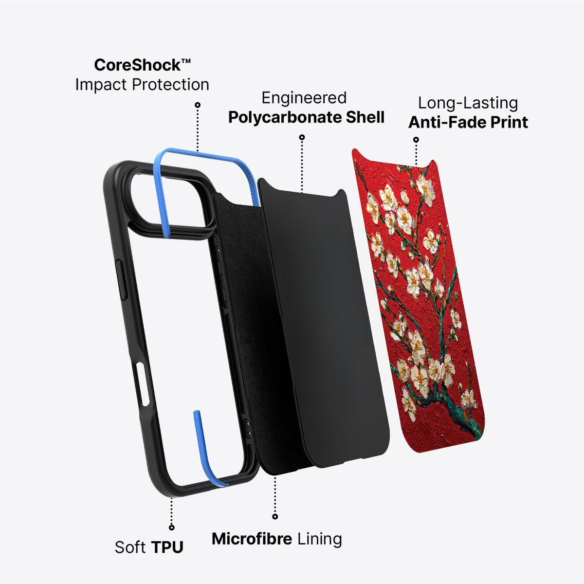 Crimson Blossom - iPhone 17 Air Case #case type_core (non magsafe)