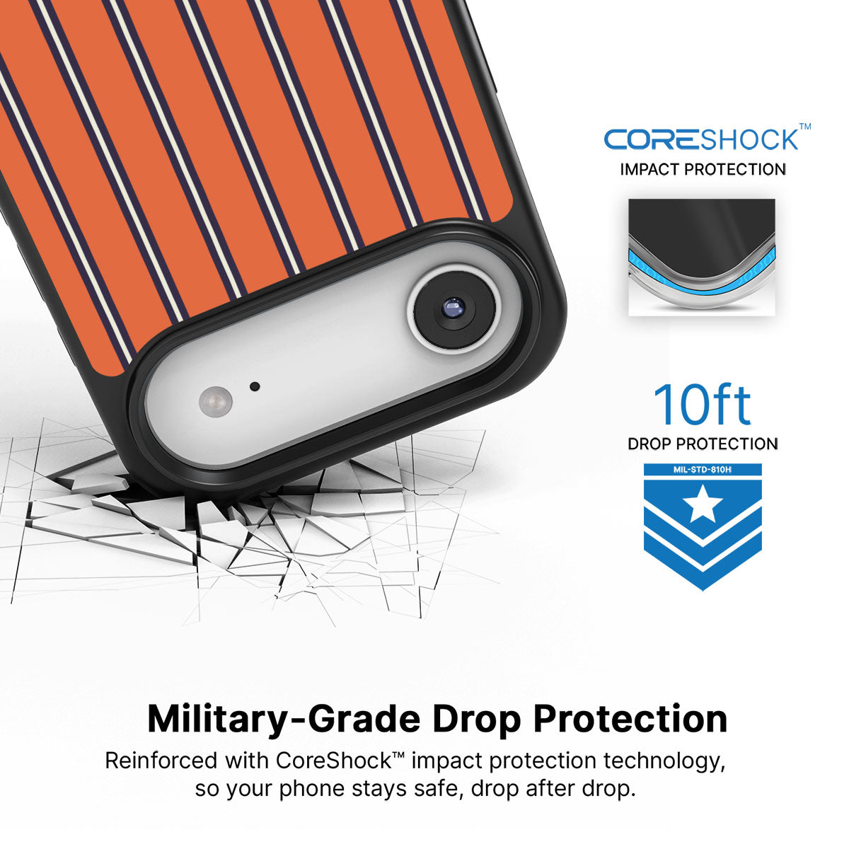 Flared Orange - iPhone 17 Air Case #case type_core (magsafe), #case type_core (non magsafe)