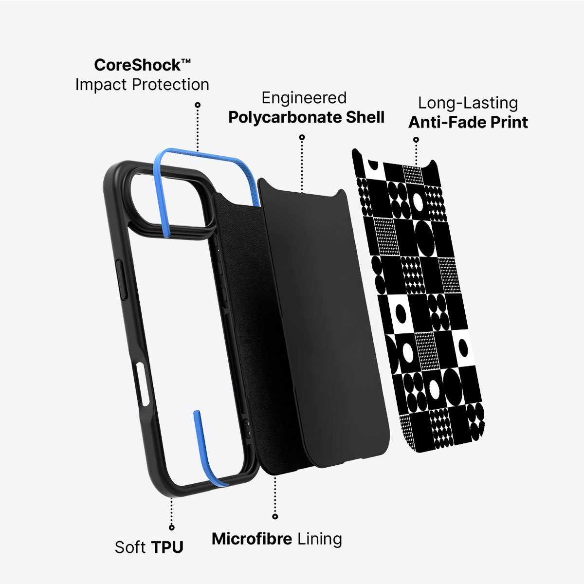 Grid and Orb - iPhone 17 Air Case #case type_core (non magsafe)