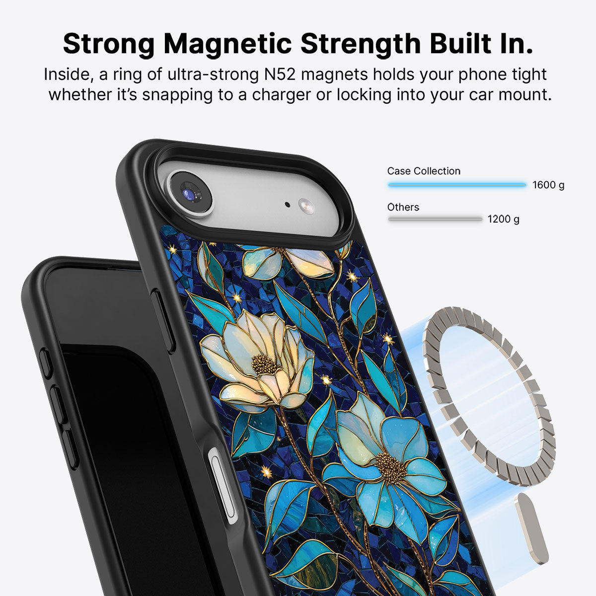 iPhone Air Case with MagSafe – Midnight Magnolia
