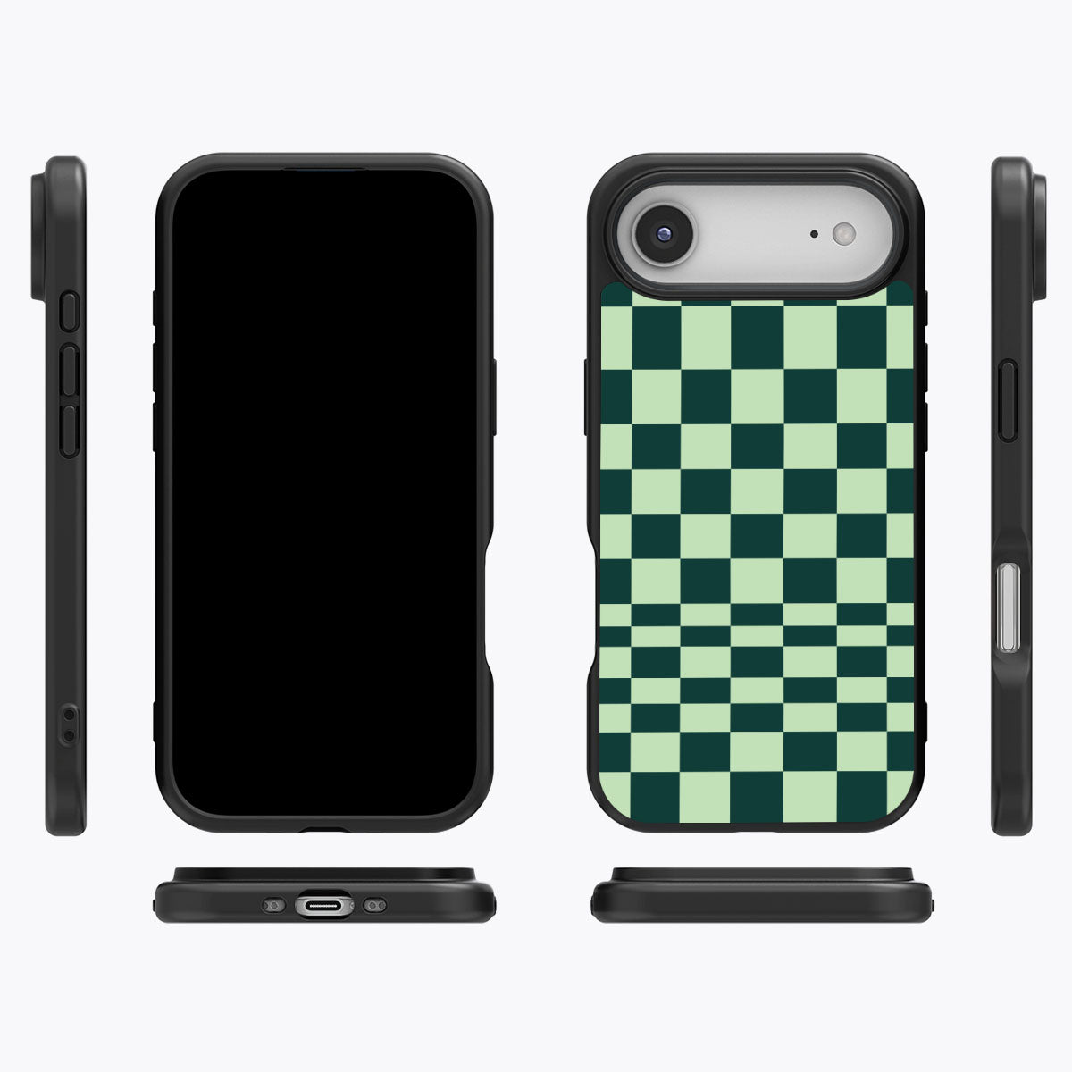 Mint Matrix iPhone Air case cover – multi-angle view