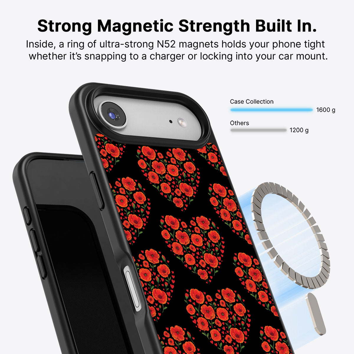 Poppy Heart - iPhone 17 Air Case #case type_core (magsafe)