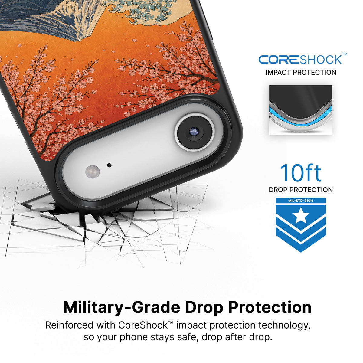 Sakura Coast iPhone Air case with drop protection