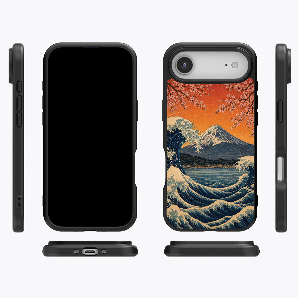 Sakura Coast iPhone Air case cover – multi-angle view