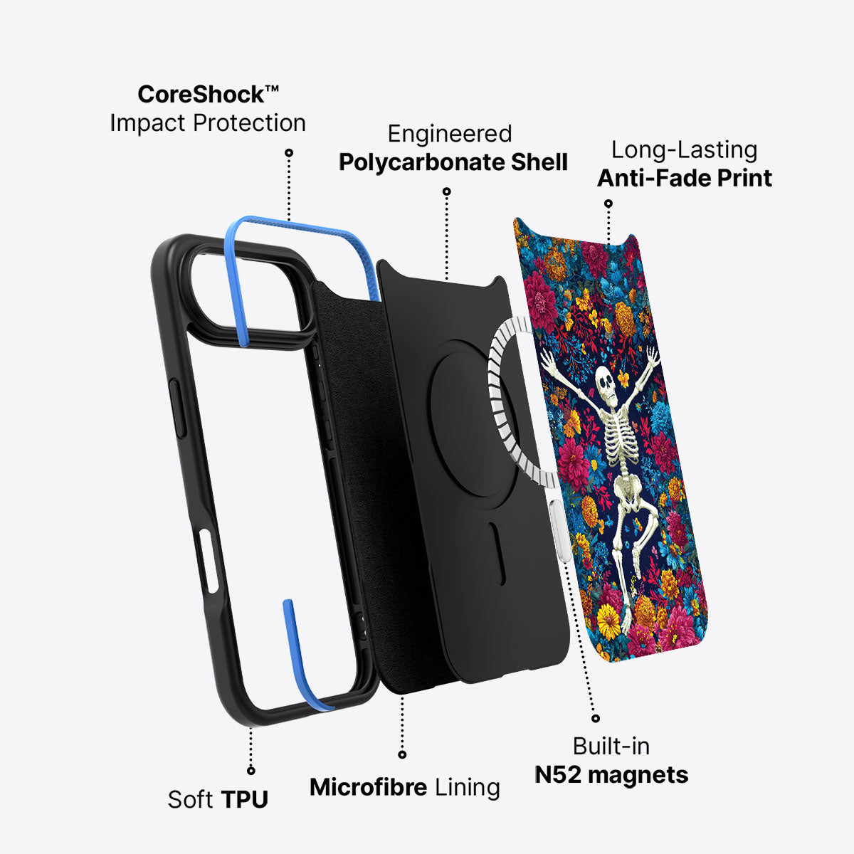 iPhone Air Case with MagSafe – Skeleton Garden