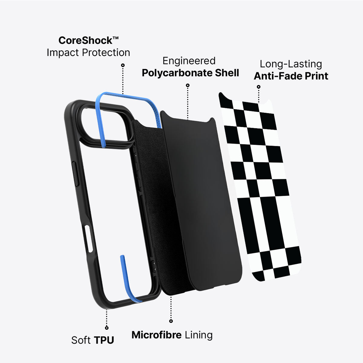 Skewed Checks - iPhone 17 Air Case  #case type_core (non magsafe)