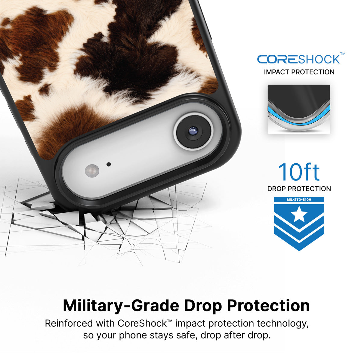 Cowhide Designer iPhone Air Case – Swiss Cow | MagSafe