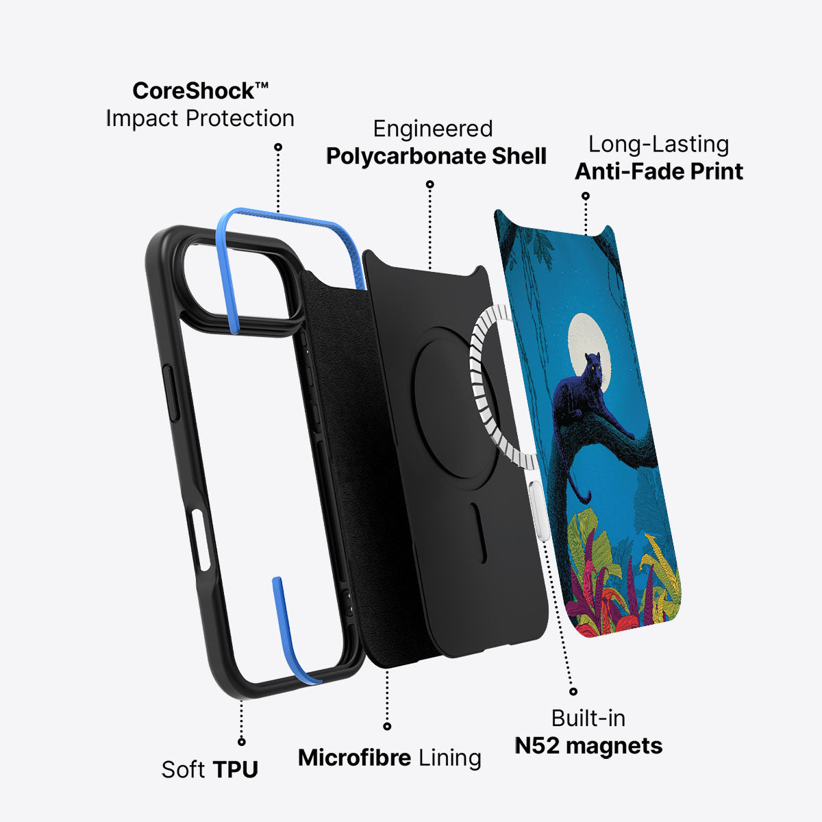 iPhone Air Case with MagSafe – Tropic Panther
