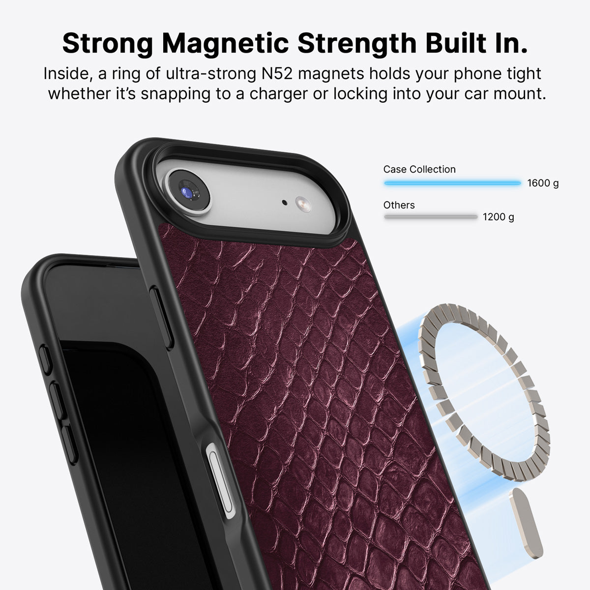 iPhone Air MagSafe case – Wine Python design