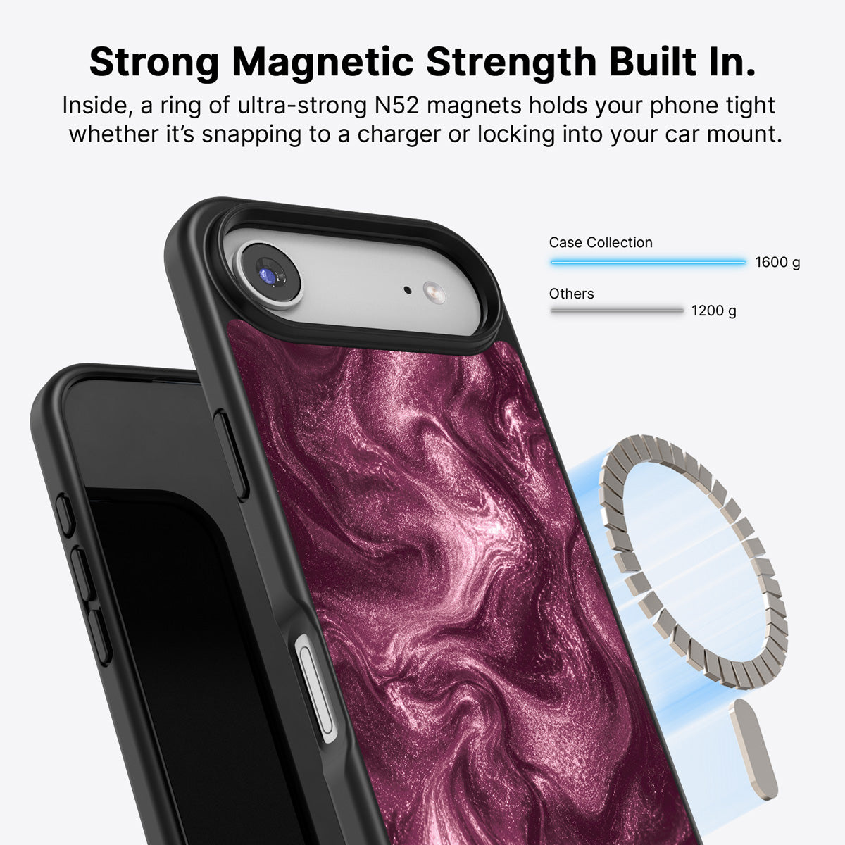 iPhone Air MagSafe case – Wine Shimmer design