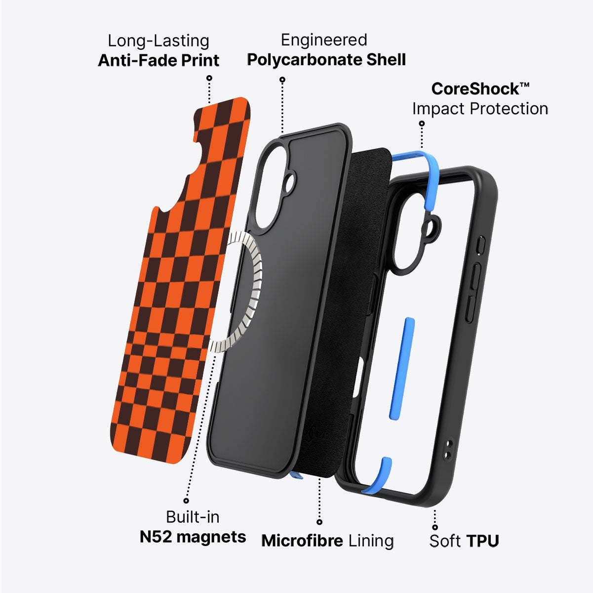iPhone 17 case construction – Amber Pop phone case