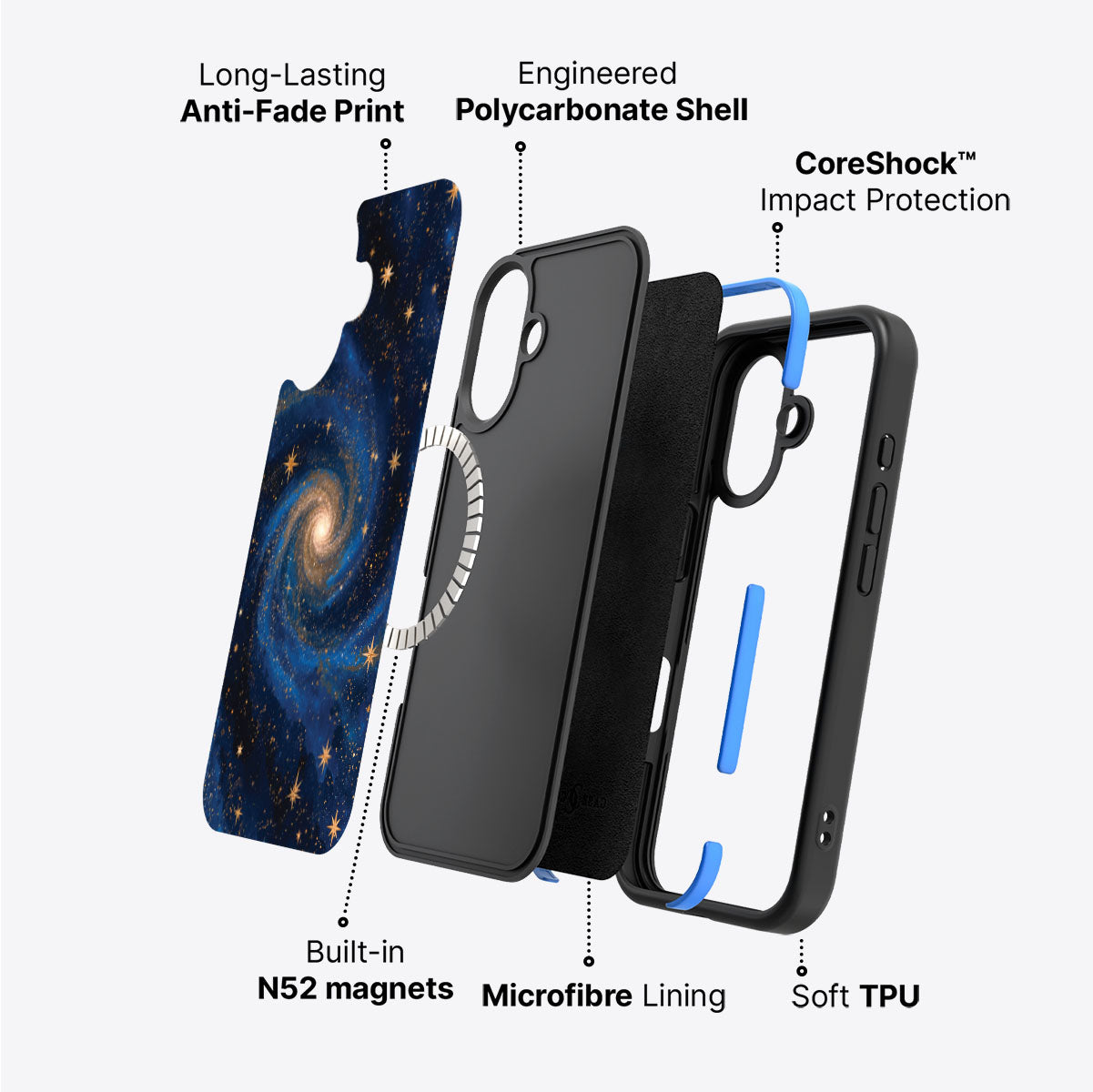 iPhone 17 Case with MagSafe – Cosmic Tide