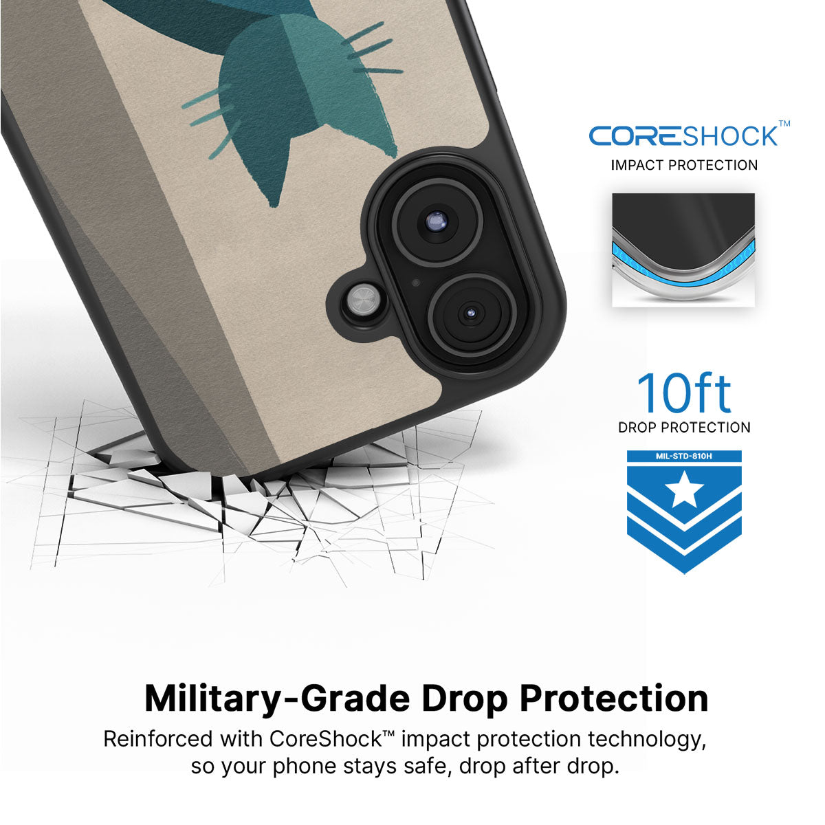 Cubist Feline - iPhone 17 Case #case type_core (magsafe), #case type_core (non magsafe)