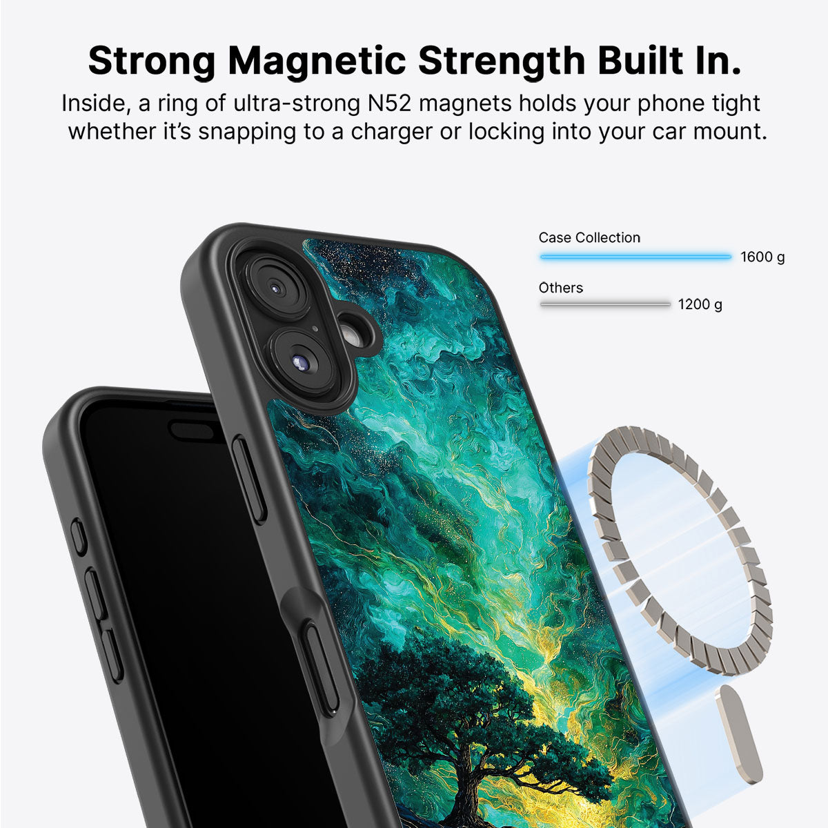 iPhone 17 MagSafe case – Emerald Storm design