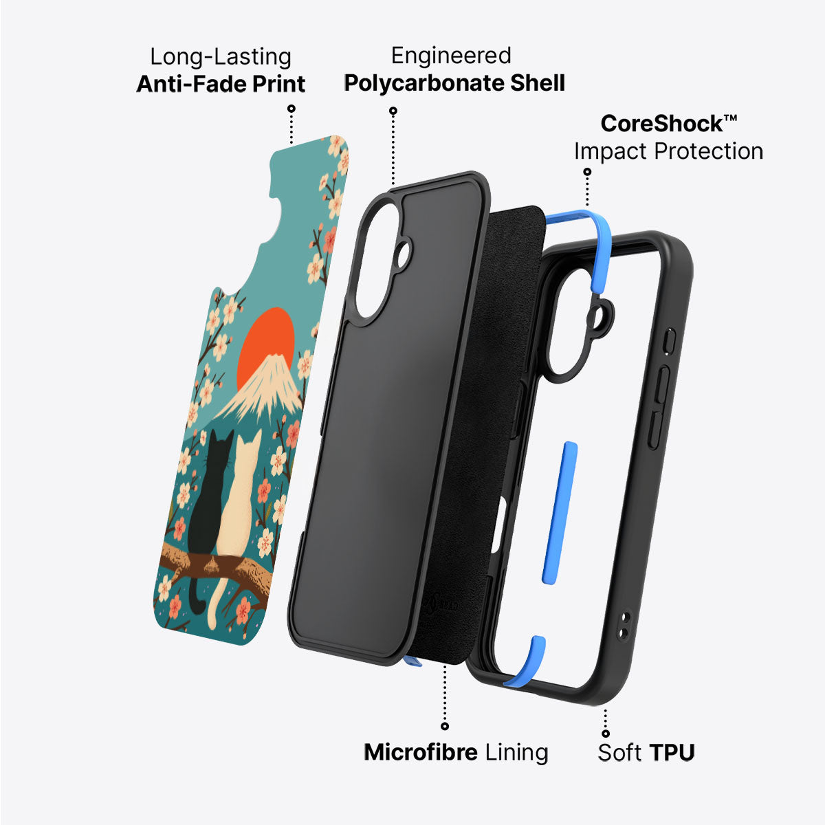 Fuji Cats - iPhone 17 Case