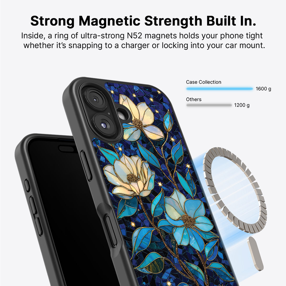 iPhone 17 Case with MagSafe – Midnight Magnolia