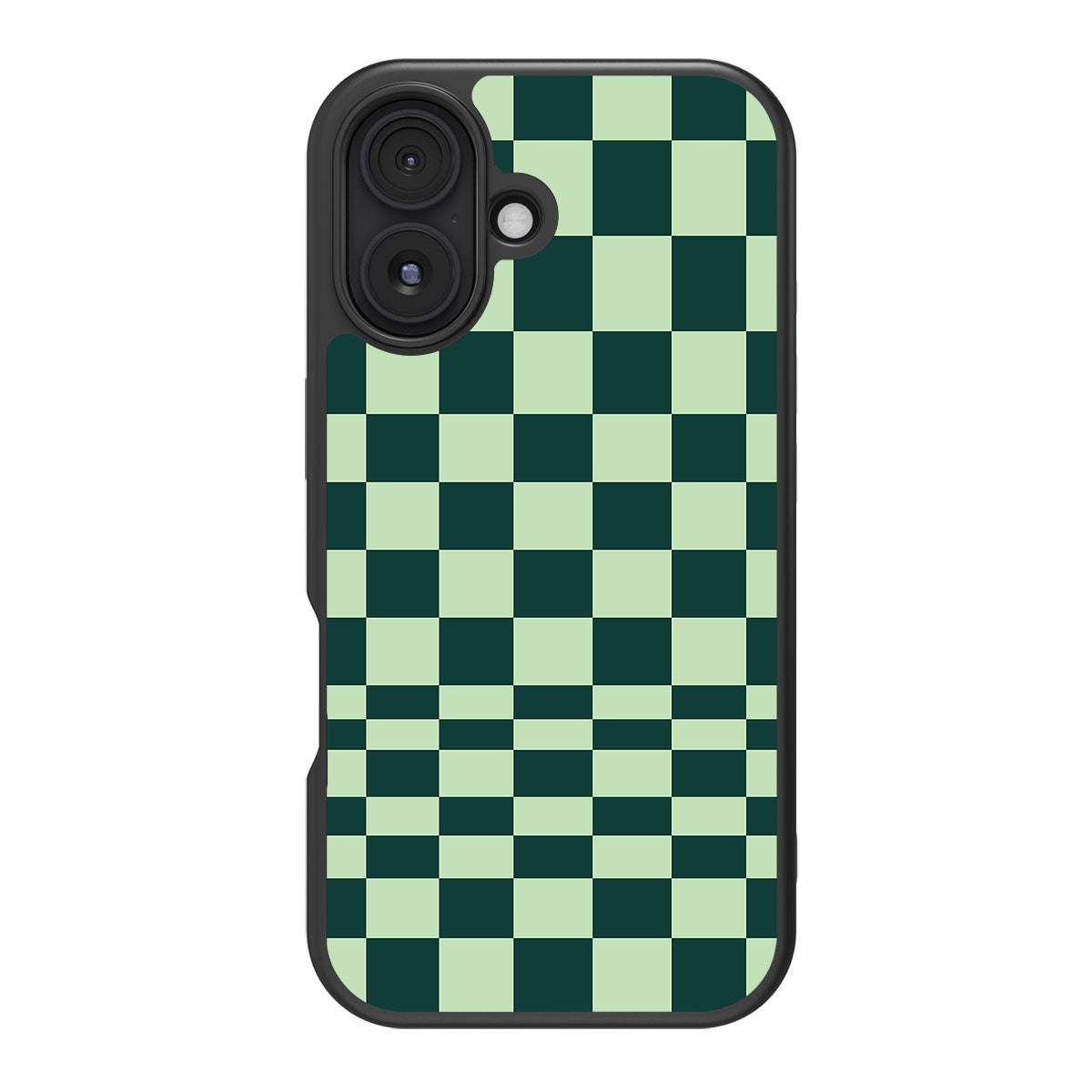 Mint Matrix design back view – iPhone 17 case