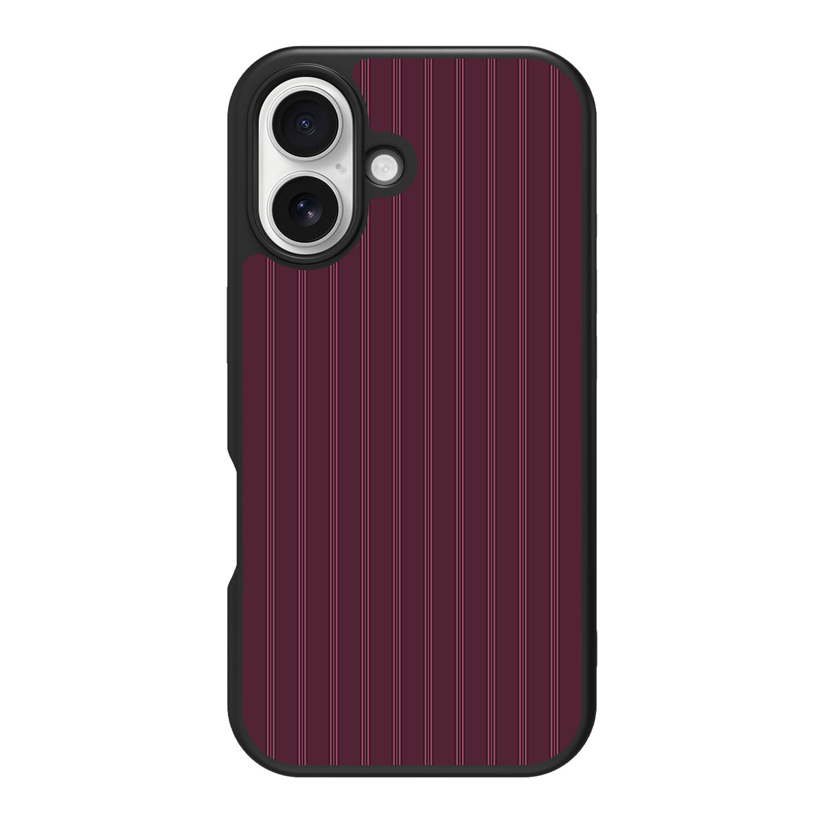 Mulberry Pinstripe design back view – iPhone 17 case