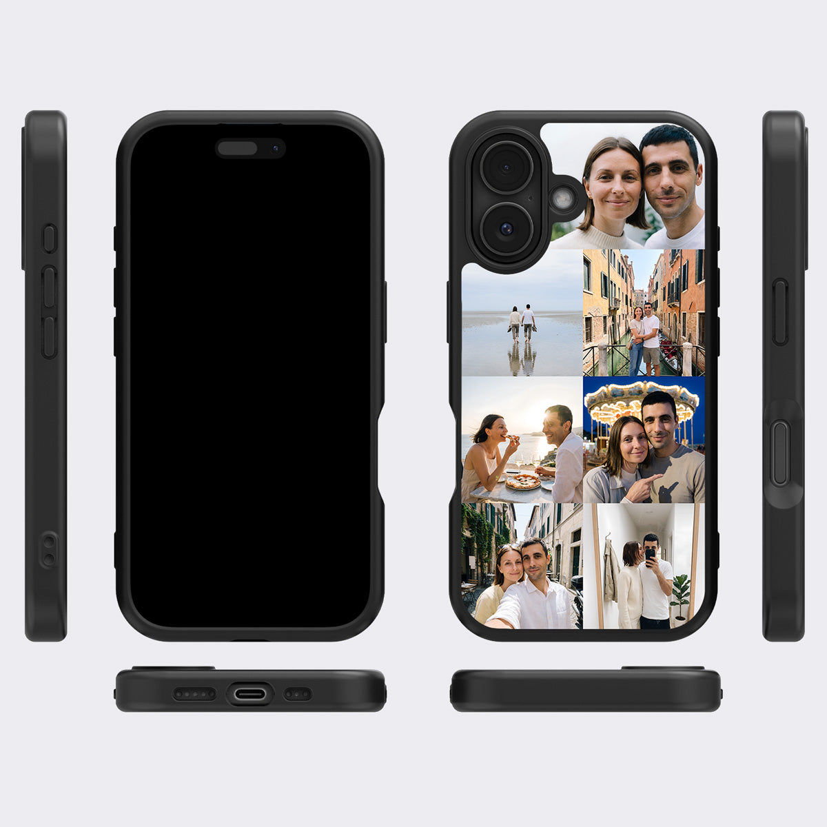 Personalised Photo Collage iPhone 17 case – multi-angle view