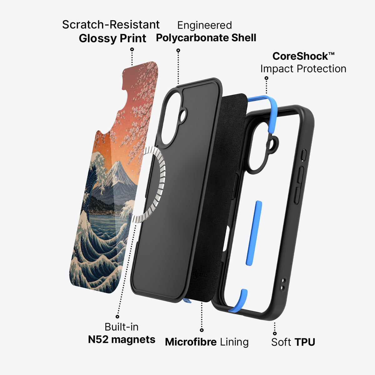 iPhone 17 case construction – Sakura Coast phone case