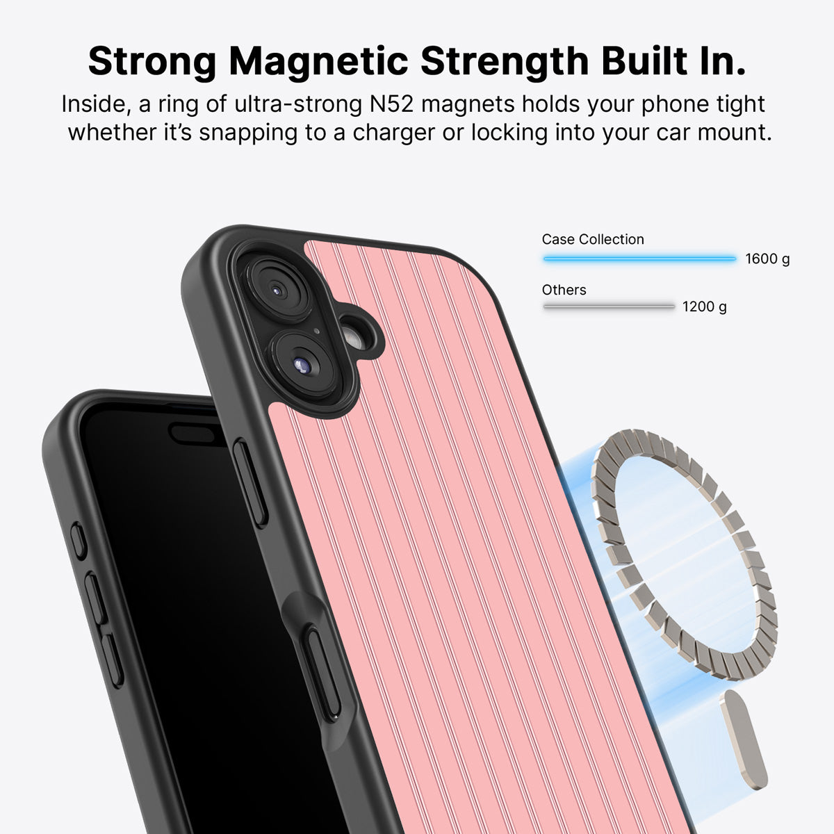 iPhone 17 MagSafe case – Sorbet Pinstripe design