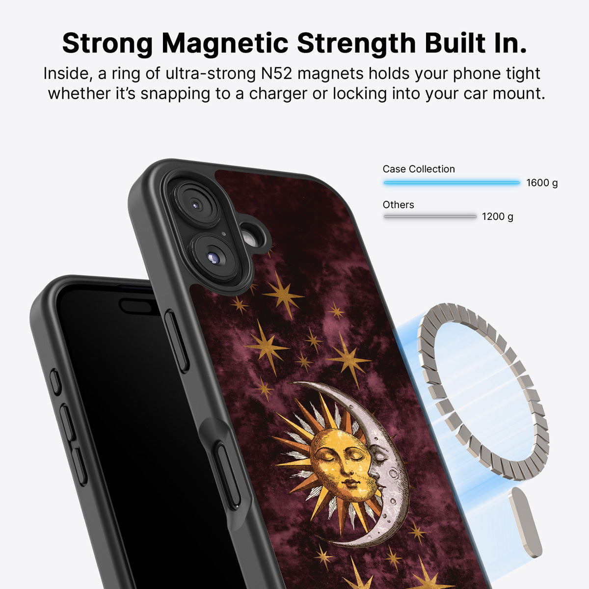iPhone 17 MagSafe case – Sun and Moon design