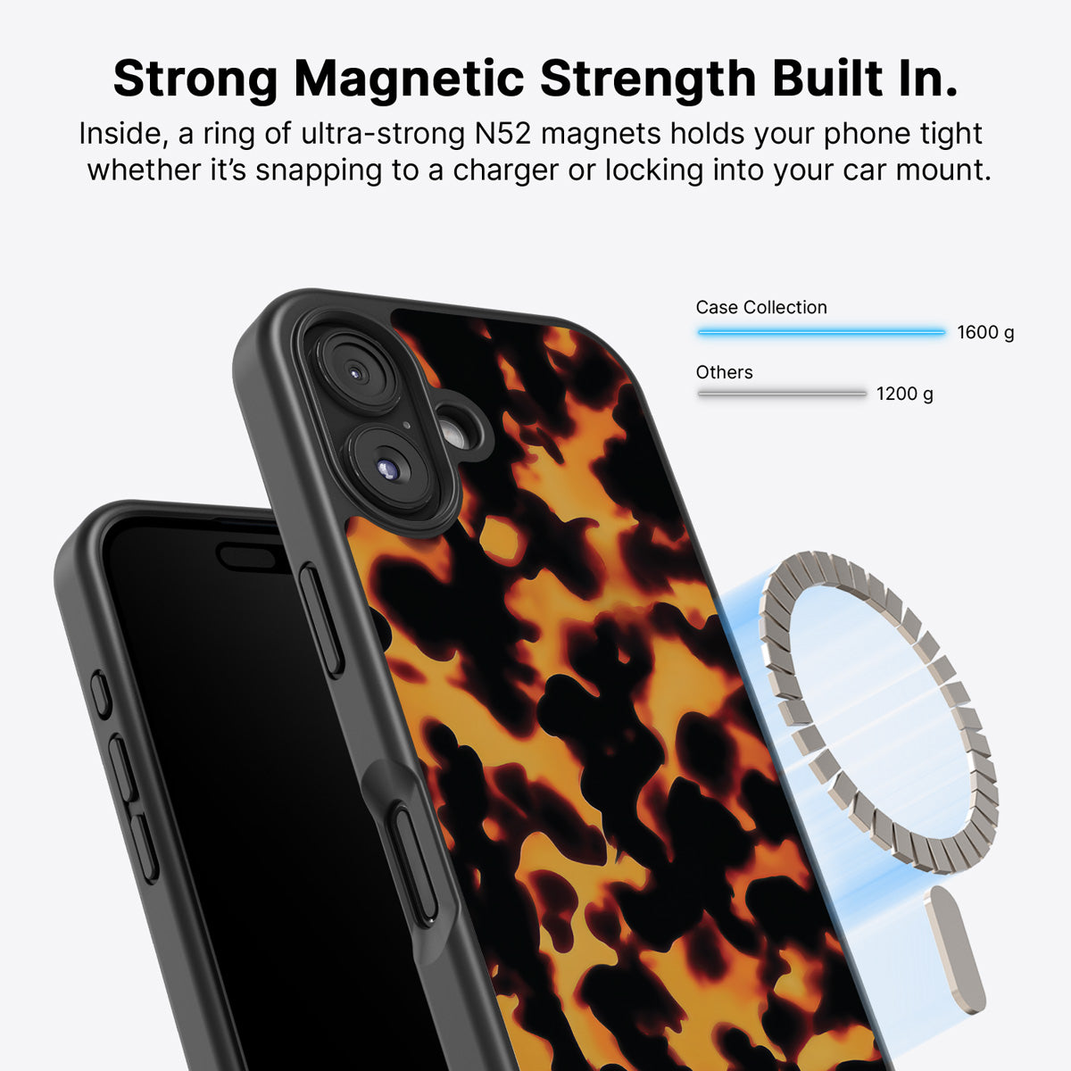 Animal Print Designer iPhone 17 Case – Tortoise Shell | MagSafe — view 4