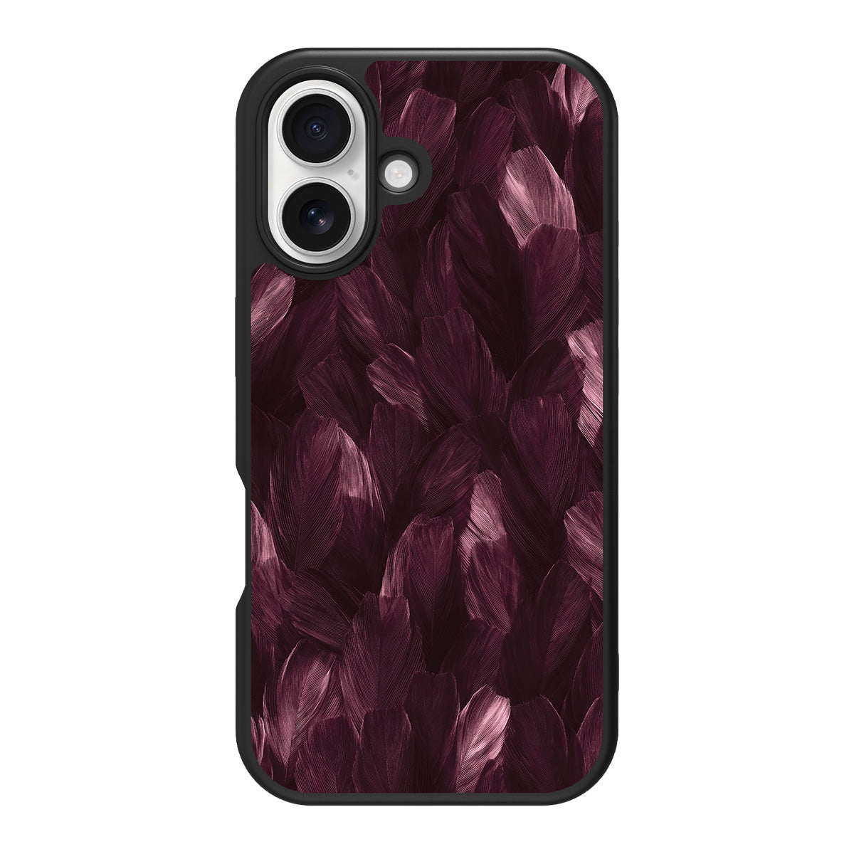 Wine Plumage design back view – iPhone 17 case
